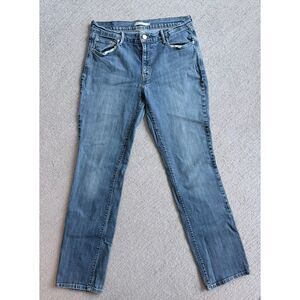 Levi's 505 Straight Leg Jeans 12 Medium Wash Blue Denim Classic Americana Casual